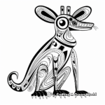 Abstract Kangaroo Rat Coloring Pages for Artists 1