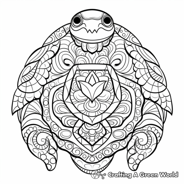 Free Printable Turtle Mandala Coloring Page Free Printable Turtle Mandala Coloring Page