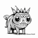 Abstract Pugicorn Coloring Pages for Artists 1