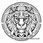 Abstract Tiger Mandala Coloring Pages for Artists 3