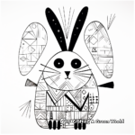 Abstract White Rabbit for Inpiring Creativity Coloring Pages 1