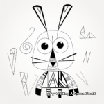 Abstract White Rabbit for Inpiring Creativity Coloring Pages 2