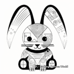 Abstract White Rabbit for Inpiring Creativity Coloring Pages 4