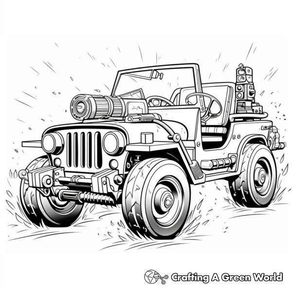 Army Jeep Coloring Pages - Free &amp; Printable!