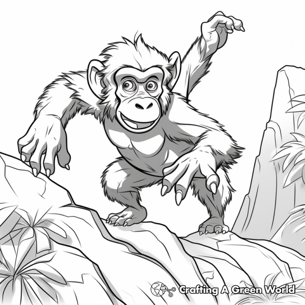 Realistic Monkey Coloring Pages - Free &amp; Printable!