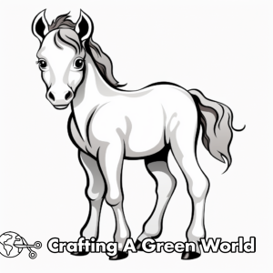 Baby Horse Coloring Pages - Free &amp; Printable!