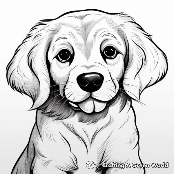 Puppy Face Coloring Pages - Free &amp; Printable!