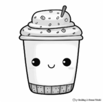 Adorable Starbucks Coffee Cup Coloring Pages 1