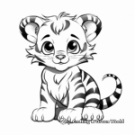 Adorable Tiger Cub Coloring Pages 2