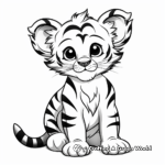 Adorable Tiger Cub Coloring Pages 4