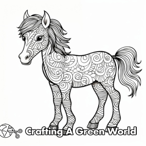 Miniature Horse Coloring Pages - Free &amp; Printable!