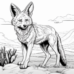 Adult Coloring Pages: Majestic Jackals in Their Habitat 1