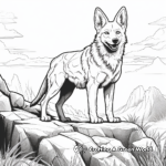Adult Coloring Pages: Majestic Jackals in Their Habitat 3