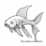 Adventurous Swordtail Fish Coloring Pages 4