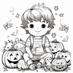 Aesthetic Pumpkins and Gourds Coloring Pages 1