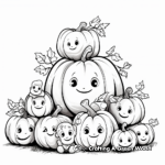 Aesthetic Pumpkins and Gourds Coloring Pages 2