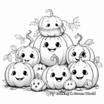 Aesthetic Pumpkins and Gourds Coloring Pages 3
