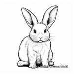Albino Rabbit Coloring Pages 1