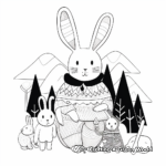 Albino Rabbit Coloring Pages 2