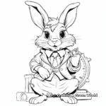 Alice in Wonderland's White Rabbit Coloring Pages 1