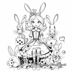 Alice in Wonderland's White Rabbit Coloring Pages 3