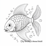 Aquarium Highlights: Guppy Fish Mandala Coloring Pages 3