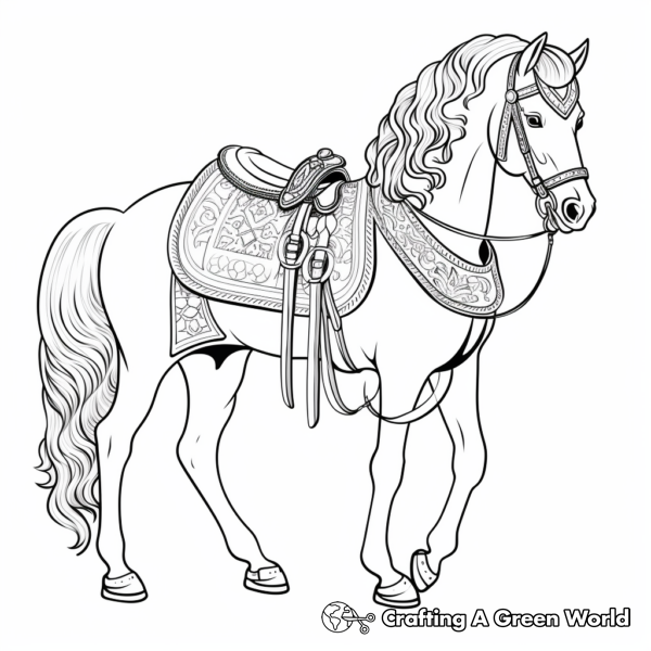 Horse With Saddle Coloring Pages - Free & Printable!