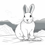 Arctic Hare White Rabbit Coloring Pages 1