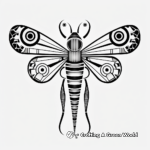Art Deco Dragonfly Coloring Pages for Artists 3
