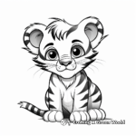 Artistic Abstract Tiger Cub Coloring Pages 3