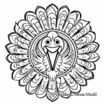 Artistic Abstract Turkey Mandala Coloring Pages 2