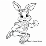 Athletic Jumping Rabbit Coloring Pages 1