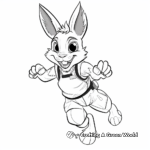 Athletic Jumping Rabbit Coloring Pages 2