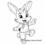 Athletic Jumping Rabbit Coloring Pages 3