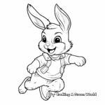 Athletic Jumping Rabbit Coloring Pages 4