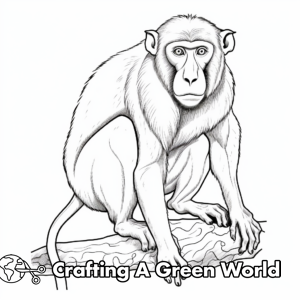 Realistic Monkey Coloring Pages - Free & Printable!