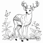 Autumn Wildlife: Deer and Birds Coloring Pages 4