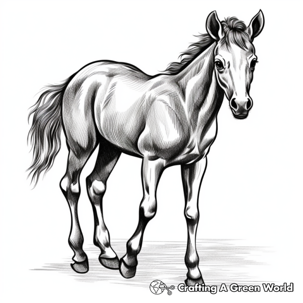 Baby Horse Coloring Pages - Free &amp; Printable!