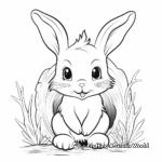 Baby White Rabbit Coloring Pages 1