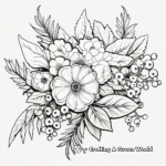 Beautiful Fall Flowers and Berries Coloring Sheets 1