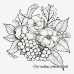 Beautiful Fall Flowers and Berries Coloring Sheets 2
