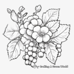 Beautiful Fall Flowers and Berries Coloring Sheets 4