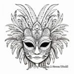 Beautiful Feathered Mask Coloring Pages 2