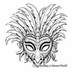 Beautiful Feathered Mask Coloring Pages 3