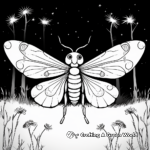 Beautiful Firefly in Night Sky Coloring Pages 2