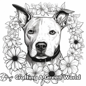Pitbull Coloring Pages - Free &amp; Printable!