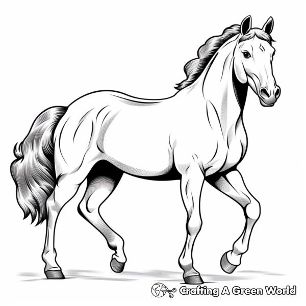 Mustang Horse Coloring Pages - Free &amp; Printable!