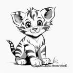 Bengal Tiger Cub Coloring Pages for Kids 4