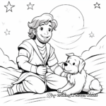 Bible Story: Shepherd Following the Star Coloring Pages 1