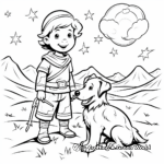 Bible Story: Shepherd Following the Star Coloring Pages 2